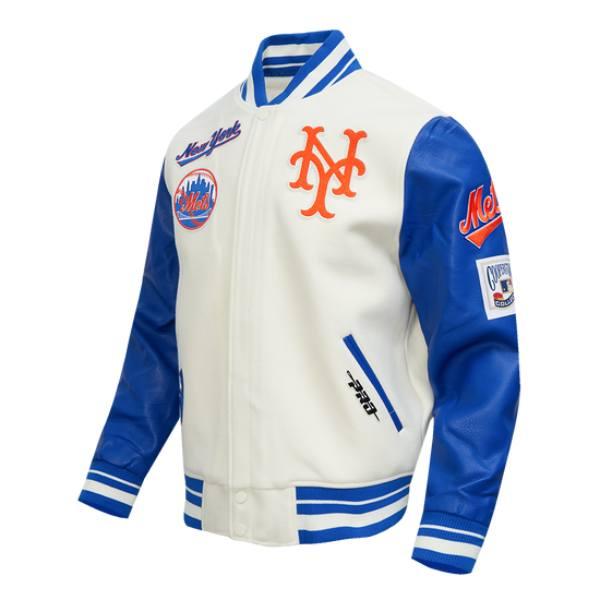 Pro Standard プロスタンダード MLB メンズ スタジャン ジャケット メッツ 千賀滉大 NEW YORK METS RETRO CLASSICS RIB WOOL VARSITY JACKETの画像