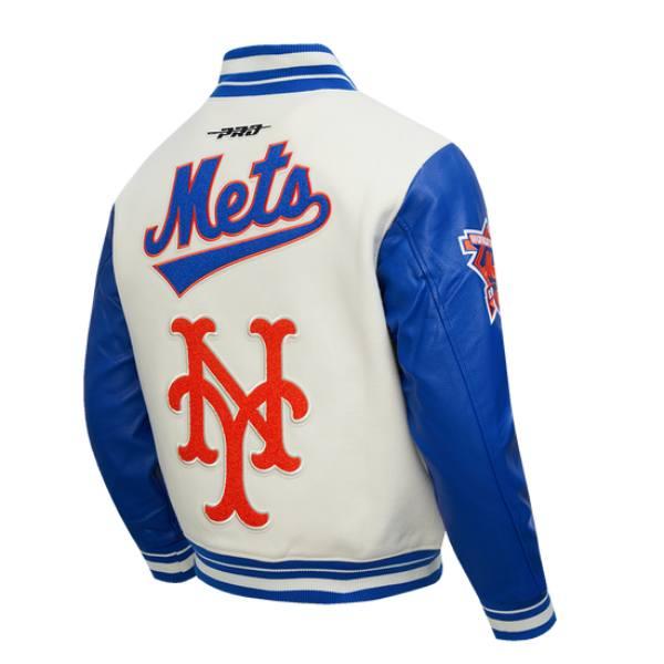 Pro Standard プロスタンダード MLB メンズ スタジャン ジャケット メッツ 千賀滉大 NEW YORK METS RETRO CLASSICS RIB WOOL VARSITY JACKETの画像