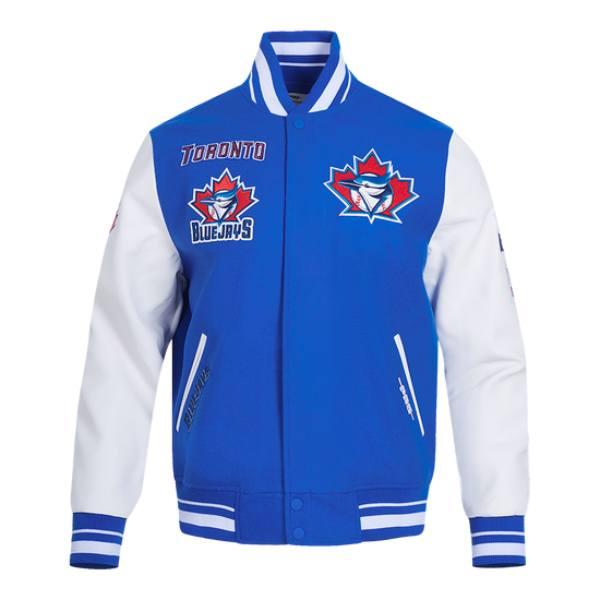 Pro Standard プロスタンダード MLB メンズ スタジャン ジャケット ブルージェイズ 岡本和真 TORONTO BLUE JAYS RETRO CLASSIC RIB WOOL VARSITY JACKETの画像