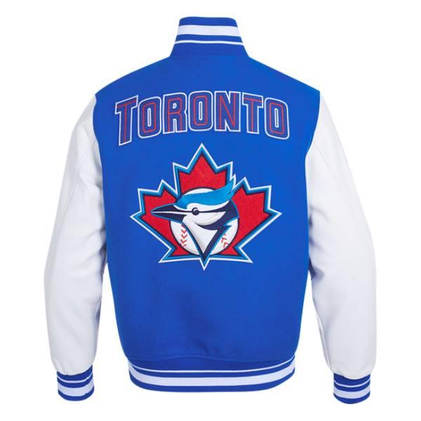 Pro Standard プロスタンダード MLB メンズ スタジャン ジャケット ブルージェイズ 岡本和真 TORONTO BLUE JAYS RETRO CLASSIC RIB WOOL VARSITY JACKETの画像