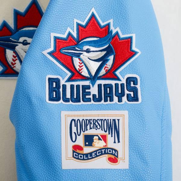 Pro Standard プロスタンダード MLB メンズ スタジャン ジャケット ブルージェイズ 岡本和真 TORONTO BLUE JAYS RETRO CLASSIC RIB WOOL VARSITY JACKETの画像