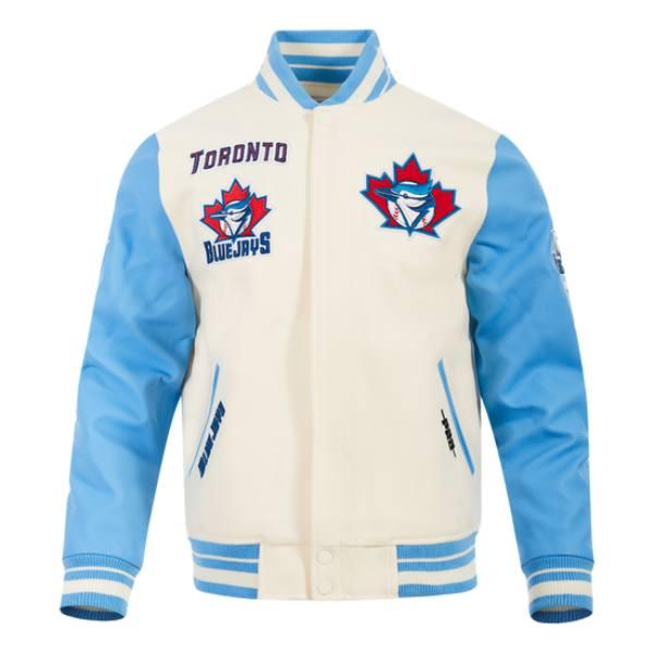 Pro Standard プロスタンダード MLB メンズ スタジャン ジャケット ブルージェイズ 岡本和真 TORONTO BLUE JAYS RETRO CLASSIC RIB WOOL VARSITY JACKETの画像