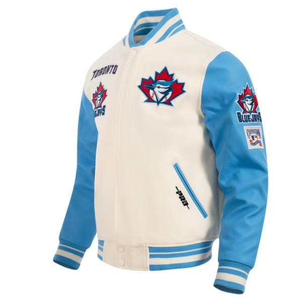 Pro Standard プロスタンダード MLB メンズ スタジャン ジャケット ブルージェイズ 岡本和真 TORONTO BLUE JAYS RETRO CLASSIC RIB WOOL VARSITY JACKETの画像