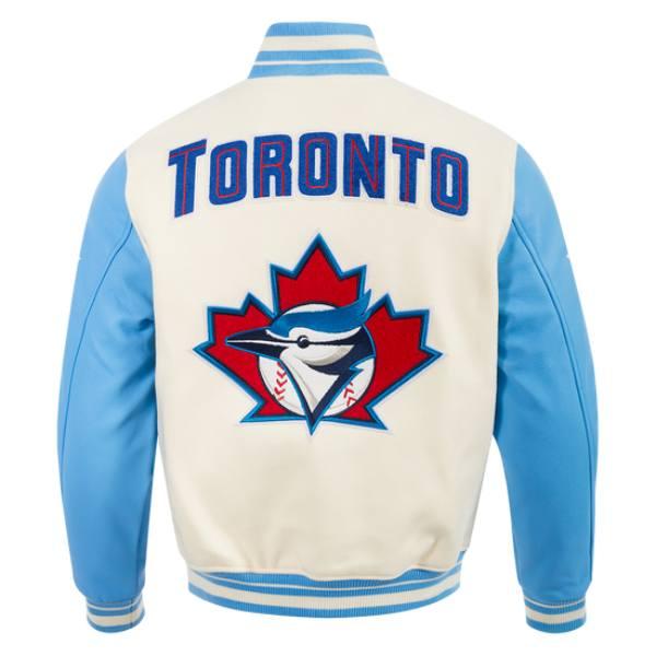 Pro Standard プロスタンダード MLB メンズ スタジャン ジャケット ブルージェイズ 岡本和真 TORONTO BLUE JAYS RETRO CLASSIC RIB WOOL VARSITY JACKETの画像