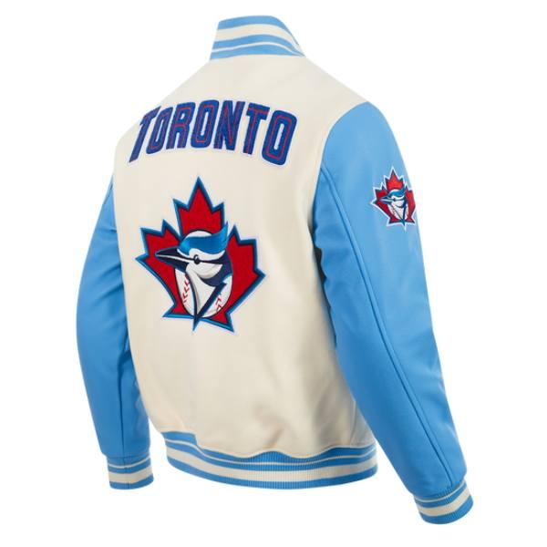 Pro Standard プロスタンダード MLB メンズ スタジャン ジャケット ブルージェイズ 岡本和真 TORONTO BLUE JAYS RETRO CLASSIC RIB WOOL VARSITY JACKETの画像
