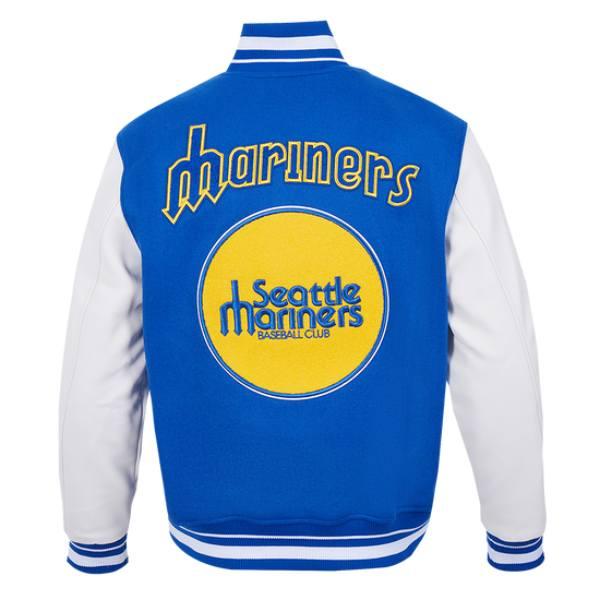 Pro Standard プロスタンダード MLB メンズ スタジャン ジャケット マリナーズ イチロー SEATTLE MARINERS RETRO CLASSIC RIB WOOL VARSITY JACKETの画像