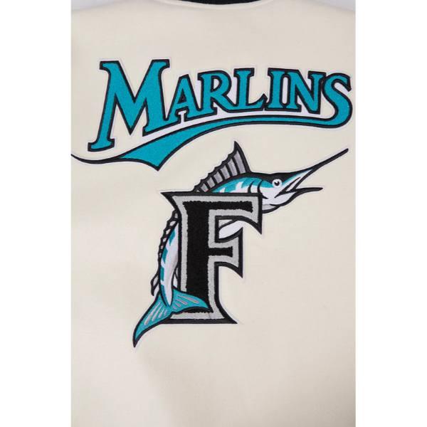Pro Standard プロスタンダード MLB メンズ スタジャン ジャケット マーリンズ FLORIDA MARLINS RETRO CLASSIC RIB WOOL VARSITY JACKETの画像