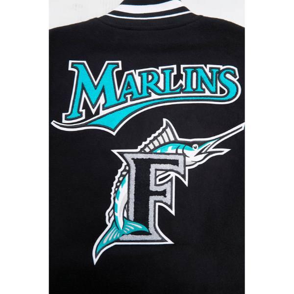 Pro Standard プロスタンダード MLB メンズ スタジャン ジャケット マーリンズ FLORIDA MARLINS RETRO CLASSIC RIB WOOL VARSITY JACKETの画像