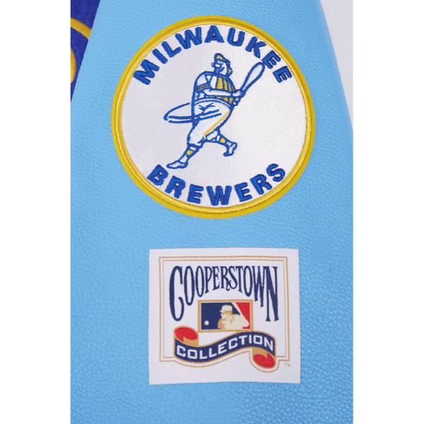 Pro Standard プロスタンダード MLB メンズ スタジャン ジャケット ブリュワーズ ブルワーズ MILWAUKEE BREWERS RETRO CLASSIC RIB WOOL VARSITY JACKETの画像