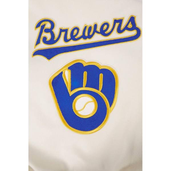 Pro Standard プロスタンダード MLB メンズ スタジャン ジャケット ブリュワーズ ブルワーズ MILWAUKEE BREWERS RETRO CLASSIC RIB WOOL VARSITY JACKETの画像