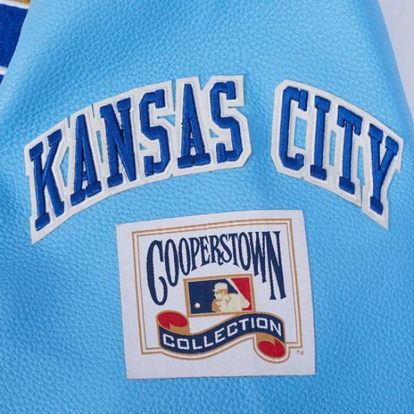 Pro Standard プロスタンダード MLB メンズ スタジャン ジャケット ロイヤルズ KANSAS CITY ROYALS RETRO CLASSIC RIB WOOL VARSITY JACKETの画像