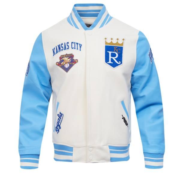Pro Standard プロスタンダード MLB メンズ スタジャン ジャケット ロイヤルズ KANSAS CITY ROYALS RETRO CLASSIC RIB WOOL VARSITY JACKETの画像
