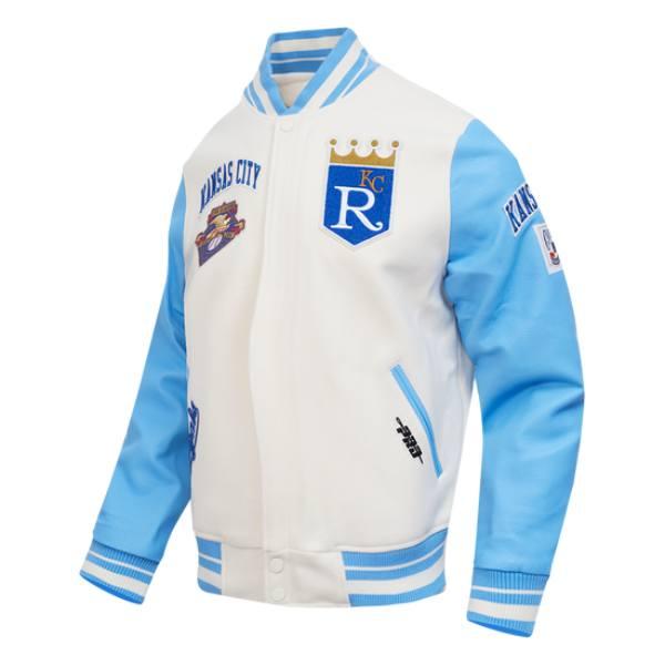 Pro Standard プロスタンダード MLB メンズ スタジャン ジャケット ロイヤルズ KANSAS CITY ROYALS RETRO CLASSIC RIB WOOL VARSITY JACKETの画像