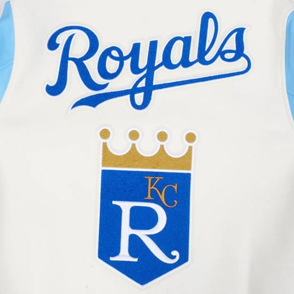 Pro Standard プロスタンダード MLB メンズ スタジャン ジャケット ロイヤルズ KANSAS CITY ROYALS RETRO CLASSIC RIB WOOL VARSITY JACKETの画像
