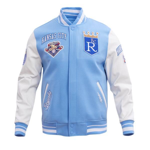 Pro Standard プロスタンダード MLB メンズ スタジャン ジャケット ロイヤルズ KANSAS CITY ROYALS RETRO CLASSIC RIB WOOL VARSITY JACKETの画像
