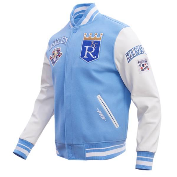 Pro Standard プロスタンダード MLB メンズ スタジャン ジャケット ロイヤルズ KANSAS CITY ROYALS RETRO CLASSIC RIB WOOL VARSITY JACKETの画像