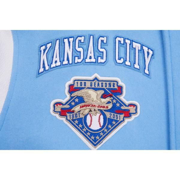 Pro Standard プロスタンダード MLB メンズ スタジャン ジャケット ロイヤルズ KANSAS CITY ROYALS RETRO CLASSIC RIB WOOL VARSITY JACKETの画像