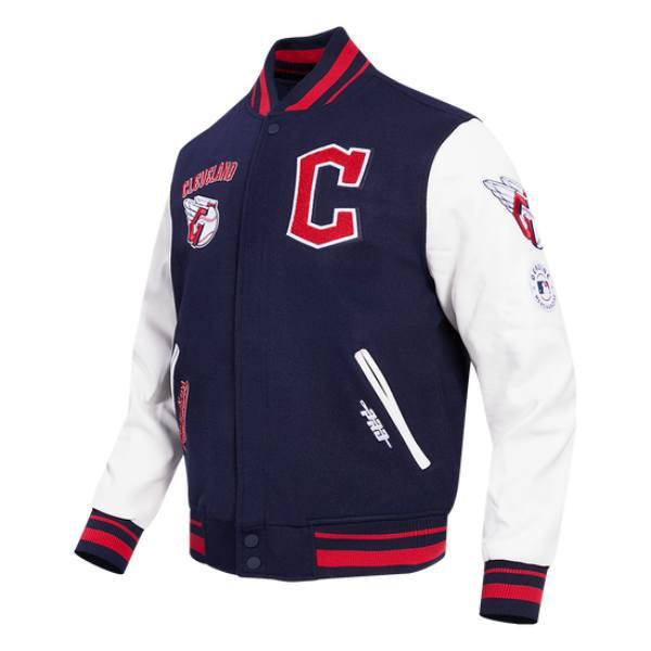 Pro Standard プロスタンダード MLB メンズ スタジャン ジャケット ガーディアンズ CLEVELAND GUARDIANS RETRO CLASSIC RIB WOOL VARSITY JACKETの画像