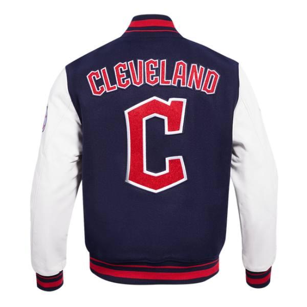 Pro Standard プロスタンダード MLB メンズ スタジャン ジャケット ガーディアンズ CLEVELAND GUARDIANS RETRO CLASSIC RIB WOOL VARSITY JACKETの画像