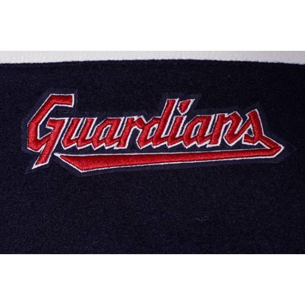 Pro Standard プロスタンダード MLB メンズ スタジャン ジャケット ガーディアンズ CLEVELAND GUARDIANS RETRO CLASSIC RIB WOOL VARSITY JACKETの画像