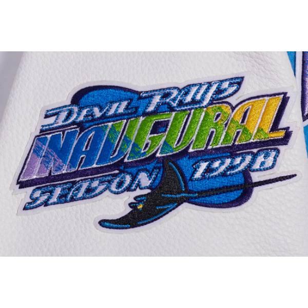 Pro Standard プロスタンダード MLB メンズ スタジャン ジャケット デビルレイズ TAMPA DEVIL RAYS RETRO CLASSIC RIB WOOL VARSITY JACKETの画像
