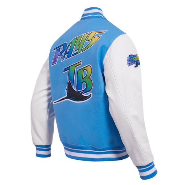 Pro Standard プロスタンダード MLB メンズ スタジャン ジャケット デビルレイズ TAMPA DEVIL RAYS RETRO CLASSIC RIB WOOL VARSITY JACKETの画像