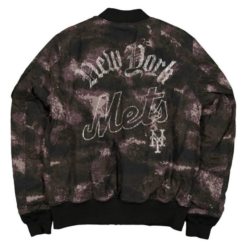 MLB公式 メンズ アウター ジャケット MA-1 スタジャン ボンバージャケット ジャンパー ニューヨーク・メッツ 千賀滉大 New York Metsの画像