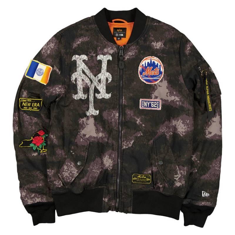 MLB公式 メンズ アウター ジャケット MA-1 スタジャン ボンバージャケット ジャンパー ニューヨーク・メッツ 千賀滉大 New York Metsの画像