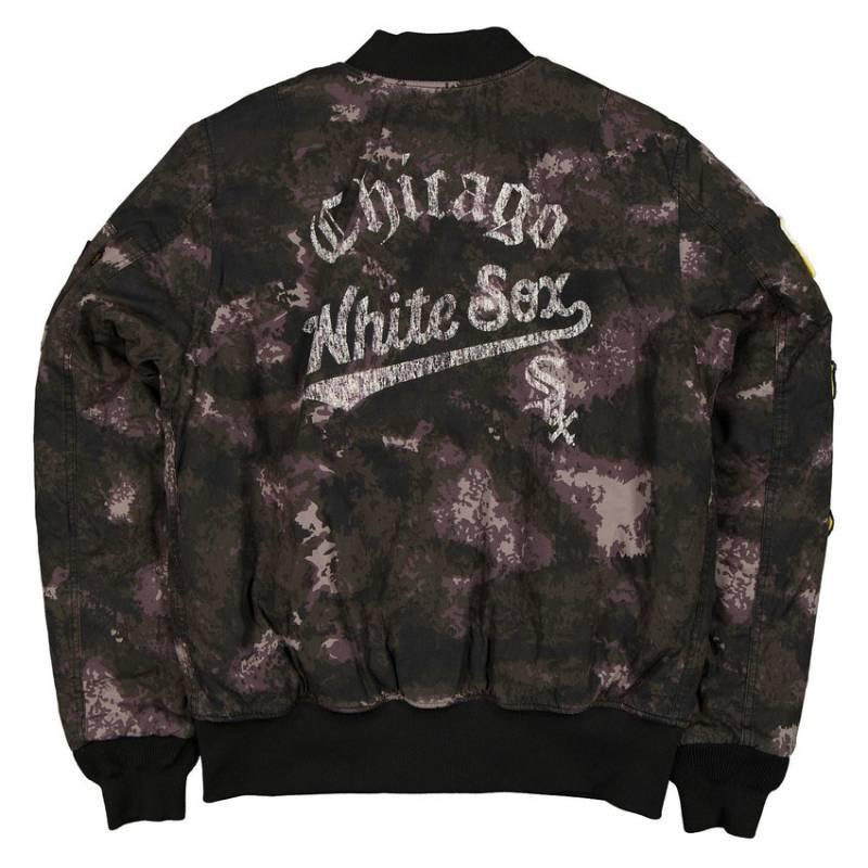 MLB公式 メンズ アウター ジャケット MA-1 スタジャン ボンバージャケット ジャンパー シカゴ・ホワイトソックス Chicago White Soxの画像