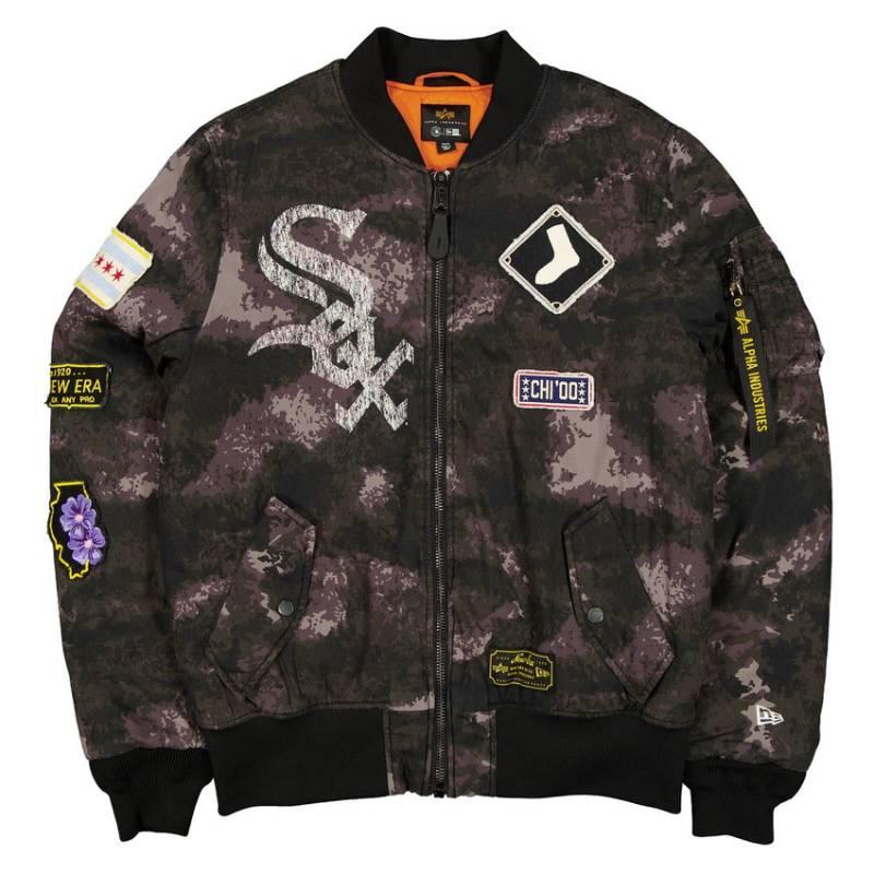 MLB公式 メンズ アウター ジャケット MA-1 スタジャン ボンバージャケット ジャンパー シカゴ・ホワイトソックス Chicago White Soxの画像