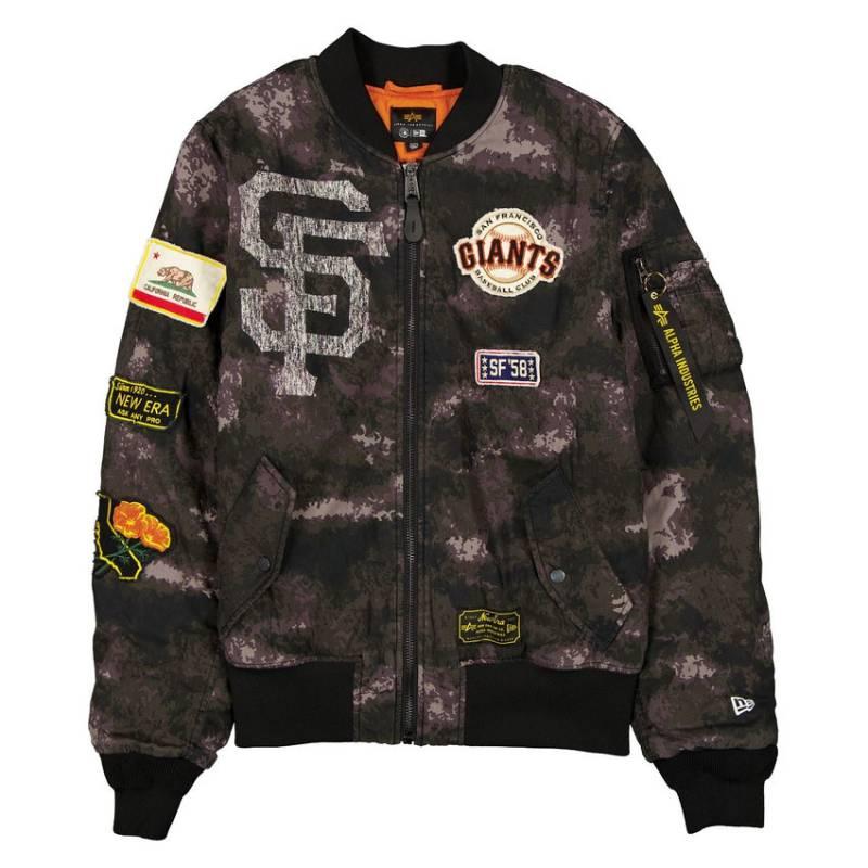 MLB公式 メンズ アウター ジャケット MA-1 スタジャン ボンバージャケット ジャンパー サンフランシスコ・ジャイアンツ San Francisco Giantsの画像