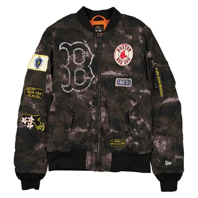MLB公式 メンズ アウター ジャケット MA-1 スタジャン ボンバージャケット ジャンパー ボストン・レッドソックス 吉田正尚 Boston Red Soxの画像