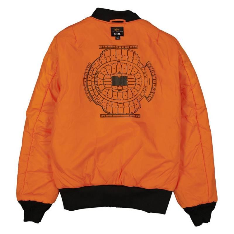 NBA公式 メンズ アウター ジャケット MA-1 スタジャン ボンバージャケット ジャンパー ニューヨーク・ニックス New York Knicks ニューエラxアルファの画像