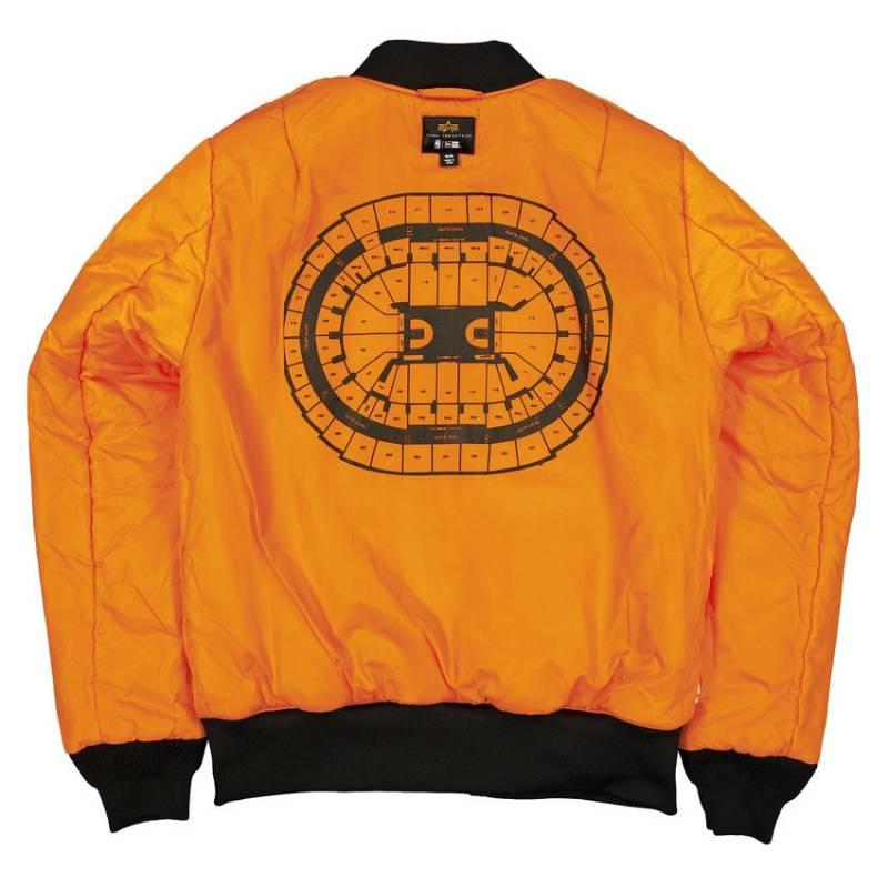 NBA公式 メンズ アウター ジャケット MA-1 スタジャン ボンバージャケット レイカーズ レブロン 八村塁 ルカ・ドンチッチ Lakers ニューエラxアルファの画像