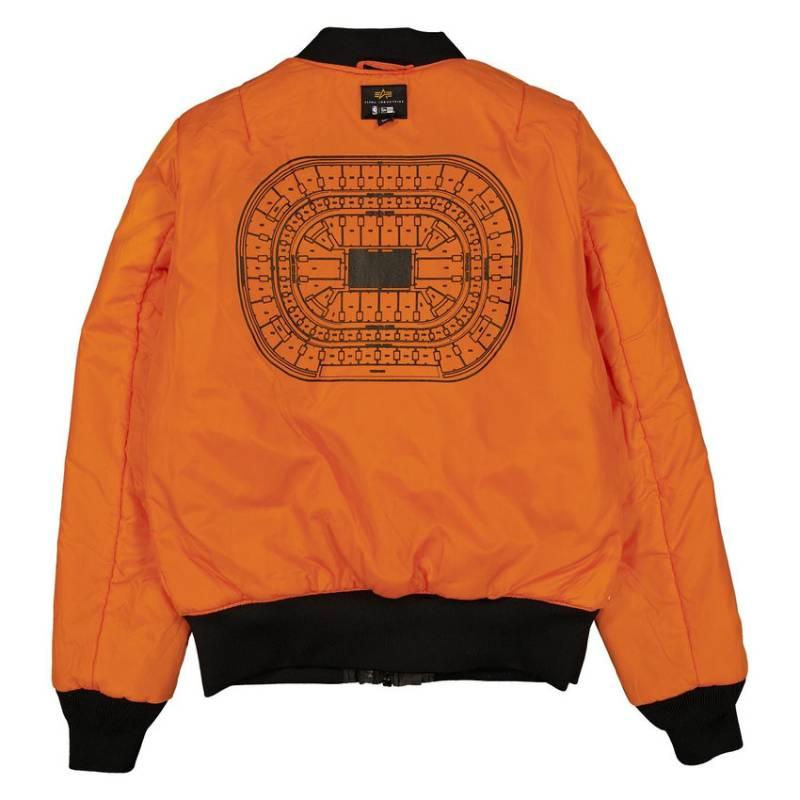 NBA公式 メンズ アウター ジャケット MA-1 スタジャン ボンバージャケット ジャンパー シカゴ・ブルズ Chicago Bulls ニューエラxアルファの画像