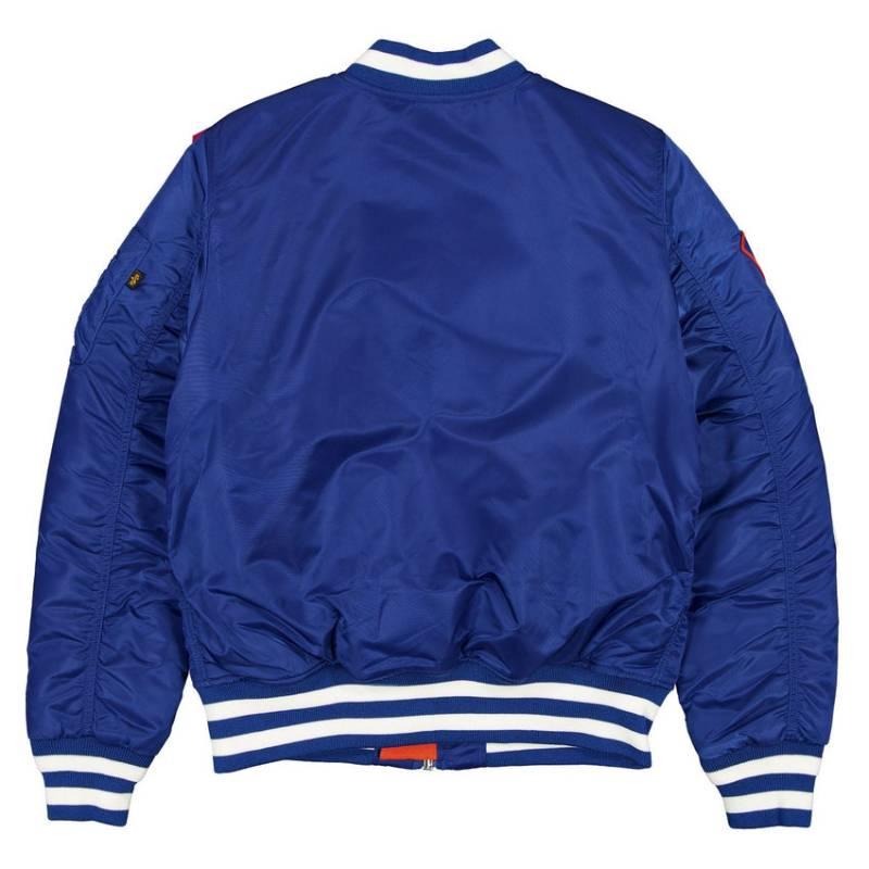 NBA公式 メンズ アウター ジャケット MA-1 スタジャン ボンバージャケット ジャンパー ニューヨーク・ニックス New York Knicks ニューエラxアルファの画像