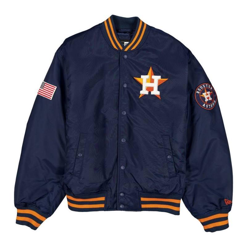 New Era MLB公式 メンズ アウター バーシティジャケット スタジャン ジャンパー ニューエラ アストロズ 今井達也の画像