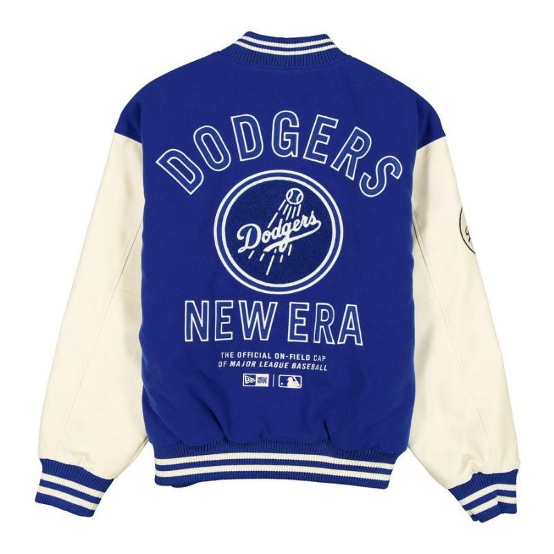New Era MLB公式 メンズ アウター バーシティジャケット スタジャン ジャンパー ニューエラ ドジャース 大谷翔平 山本由伸 佐々木朗希の画像