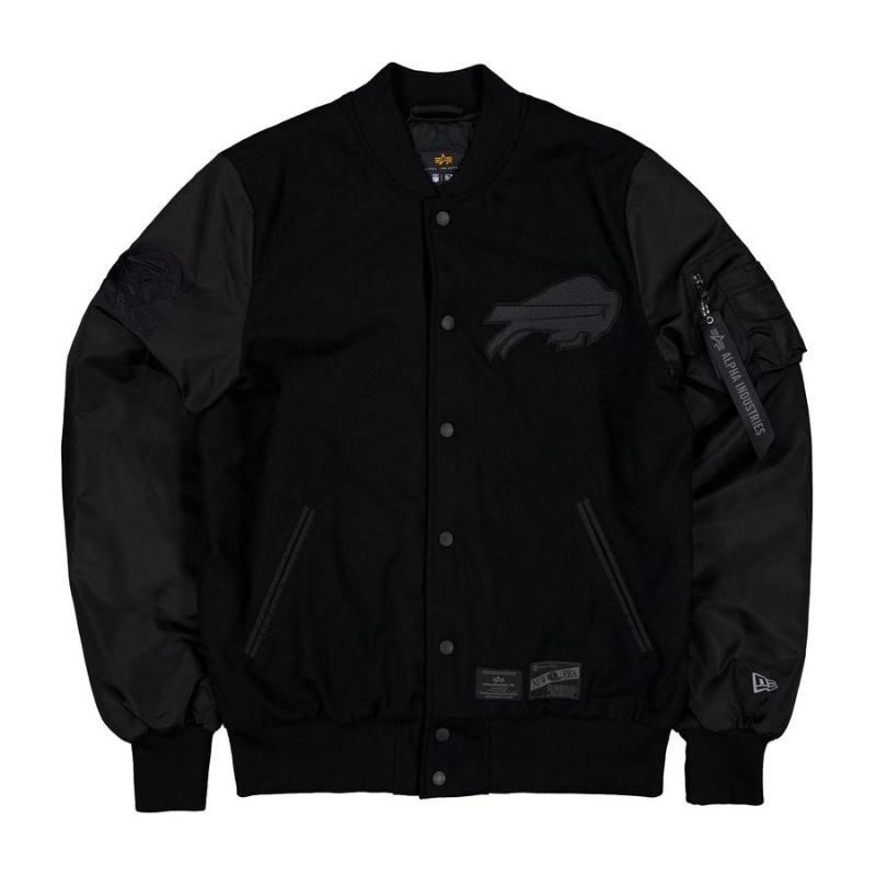 ニューエラ x アルファインダストリーズ NFL公式 メンズ アウター バーシティジャケット スタジャン ジャンパー ビルズ New Era x Alpha Industriesの画像