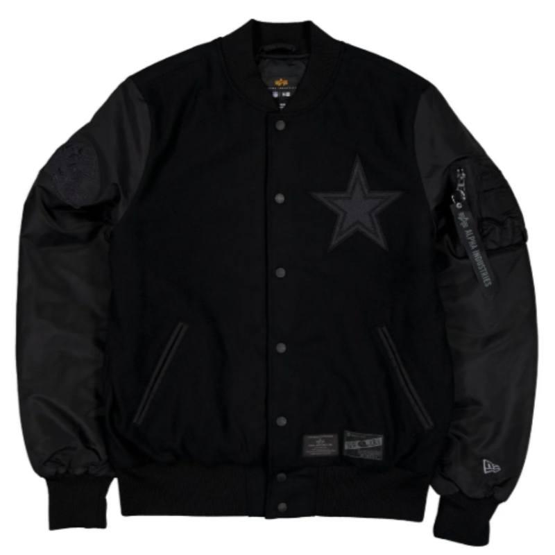 ニューエラ x アルファインダストリーズ NFL公式 メンズ アウター バーシティジャケット スタジャン ジャンパー カウボーイズ New Era x Alpha Industriesの画像