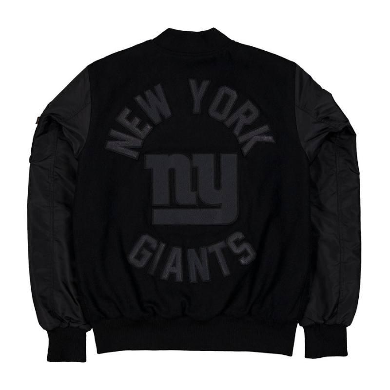 ニューエラ x アルファインダストリーズ NFL公式 メンズ アウター バーシティジャケット スタジャン ジャンパー ジャイアンツ New Era x Alpha Industriesの画像