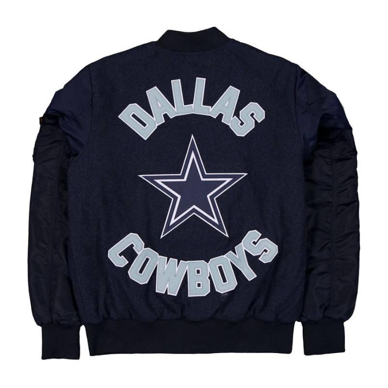ニューエラ x アルファインダストリーズ NFL公式 メンズ アウター バーシティジャケット スタジャン ジャンパー カウボーイズ New Era x Alpha Industriesの画像