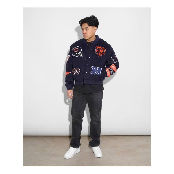 Chalk Line チョークライン NFL公式 アメフト メンズ スタジャン ジャケット アウター ジャンパー シカゴ・ベアーズ Chicago Bearsの画像