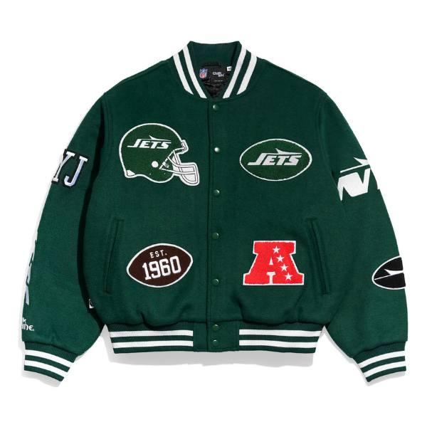 Chalk Line チョークライン NFL公式 アメフト メンズ スタジャン ジャケット アウター ジャンパー ニューヨーク・ジェッツ New York Jetsの画像