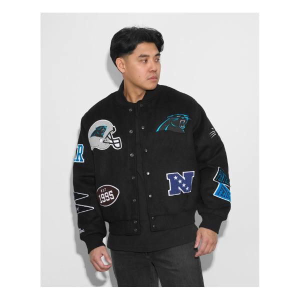 Chalk Line チョークライン NFL公式 アメフト メンズ スタジャン ジャケット アウター ジャンパー カロライナ・パンサーズ Carolina Panthersの画像