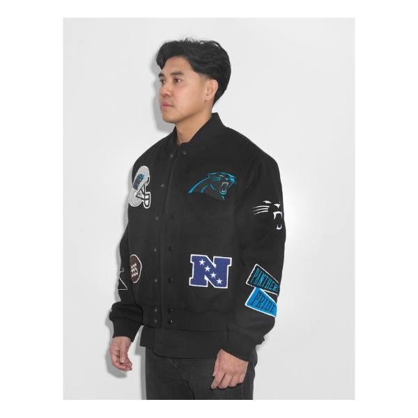 Chalk Line チョークライン NFL公式 アメフト メンズ スタジャン ジャケット アウター ジャンパー カロライナ・パンサーズ Carolina Panthersの画像