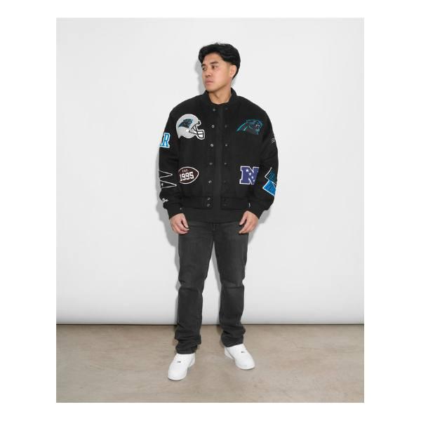 Chalk Line チョークライン NFL公式 アメフト メンズ スタジャン ジャケット アウター ジャンパー カロライナ・パンサーズ Carolina Panthersの画像