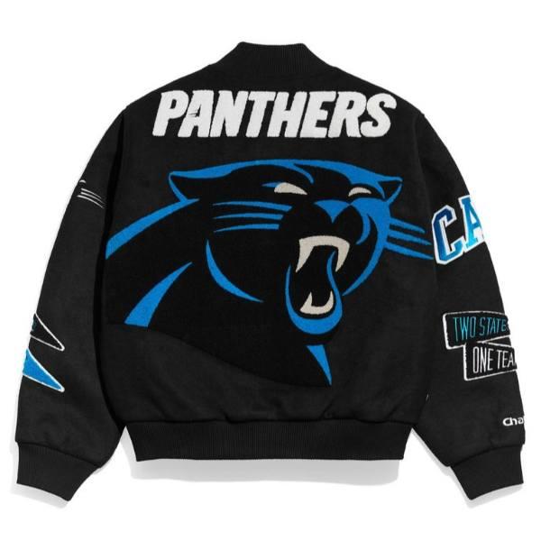 Chalk Line チョークライン NFL公式 アメフト メンズ スタジャン ジャケット アウター ジャンパー カロライナ・パンサーズ Carolina Panthersの画像