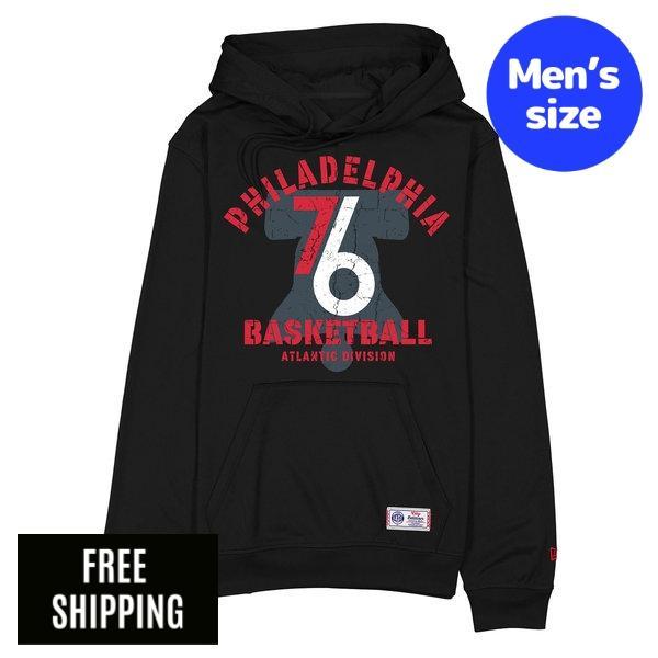 NBA メンズ パーカー 長袖トップス セブンティシクサーズ New Era ニューエラ Philadelphia 76ers 2025 City Edition Black Hoodie