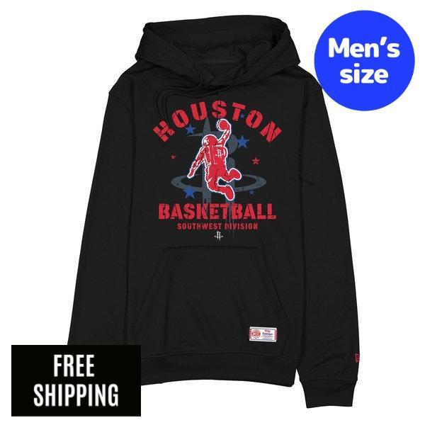 NBA メンズ パーカー 長袖トップス ロケッツ New Era ニューエラ Houston Rockets 2025 City Edition Black Hoodie
